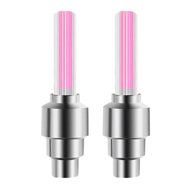 2x LED Flash Tyre Wheel Valve caps light Tire Valve Cap Neon Lamp LED Bike Wheel Red
