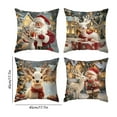 thumbnail image 3 of Conjunto de fundas de almohada de lino multicolor de 4, fundas decorativas suaves y cómodas con efecto tridimensional, ideal para decorar sofás y camas, 45x45 cm, 3 of 6