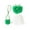 Green, variant on AUNVITO Girls Sleeveless Solid Color 3D Floral Applique Tank Top with Shorts Skirt and Handbag 3-Piece Outfit Set