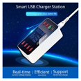 thumbnail image 4 of 40W Quick Charger QC3.0 8-Port Multi USB Charger Station Fast Charging For Tablet Desktop with Type C PD 20W ,Portable Station, 4 of 7