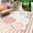 white Sage Green Coral Red, variant on Outdoor Rug 5' x 7', Blue Aqua Grey Coastal Large Carpet Area Rugs for Patio, RV, Deck, Summer Beach Coral Shell Starfish Water Absorption Camping Rug, Lightweight Washable Rugs Runner