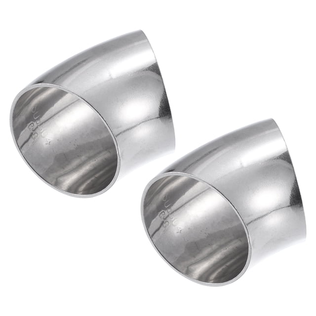 2uds OD 2" 45 Grados Inoxidable Acero Curva Tubo Escape Codo Tubo