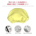thumbnail image 5 of YFYANG Women's Double Waterproof Shower Cap, Yellow Reusable Hair Cap for All Hair Styles and Head Sizes, 5 of 9