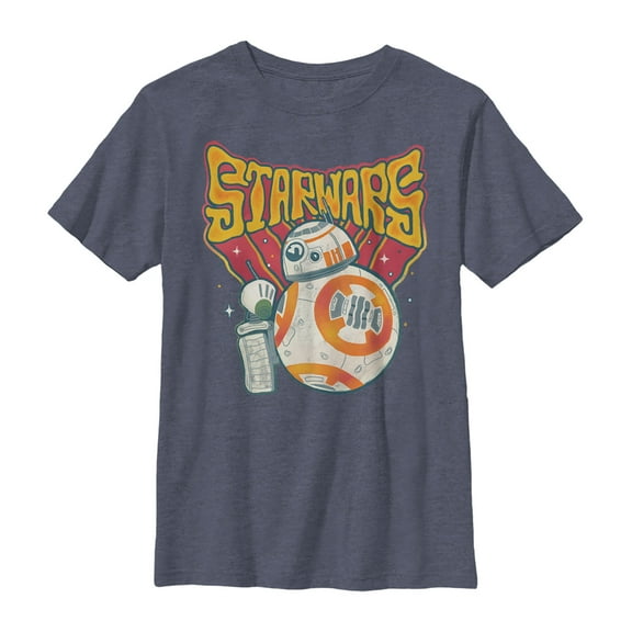 Boy's Star Wars: The Rise of Skywalker Droid Duo  Graphic Tee Navy Blue Heather Medium
