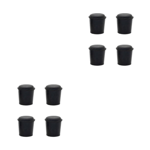 Naiovety 4 protectores de tapas para pies de , color negro, de amplia aplicación y tapas protectoras de goma antideslizantes 19 diecinueve 2piezas