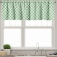thumbnail image 3 of Ambesonne Retro Valance & Curtain, Checked Pattern Lines, 55"x45", Green and Cream, 3 of 7