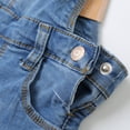 thumbnail image 4 of KIDSCOOL SPACE Baby Boy Girl Jean Shorts,Toddler Denim Cute Summer Shortalls,Blue,18-24 Months, 4 of 6
