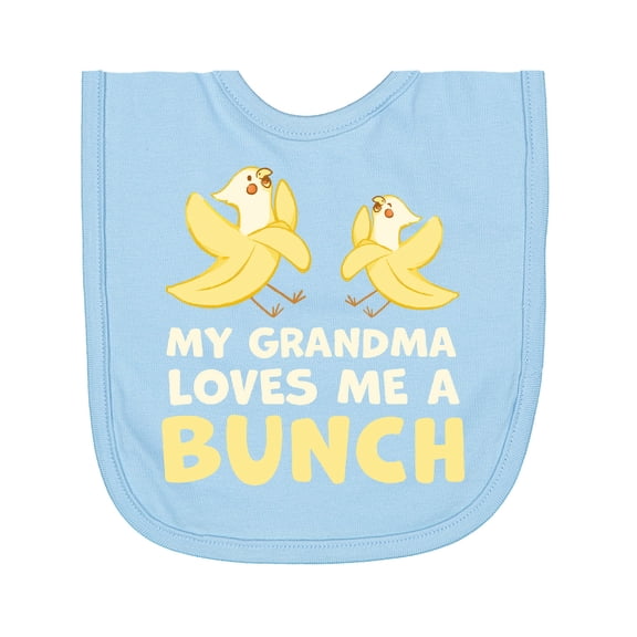 Inktastic My Grandma Loves Me a Bunch Newborn Bib