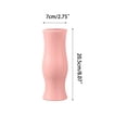 thumbnail image 3 of Gumesh Pink Ceramic Textured Vase, Curved Waist Flower Vase for Home Decor, 3 of 7