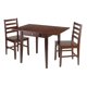 thumbnail image 1 of Ergode Hamilton - Mesa de comedor de hoja abatible de 3 piezas con 2 sillas con respaldo tipo escalera Ergode 94366-VV, 1 of 1