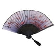 thumbnail image 1 of Paper Fan Set for Home and Events Elegant Handheld Folding Fans with Silk Fabric Bamboo Frame for Living Room Dance and Performance, 1 of 5