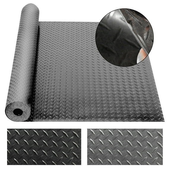 Garage Floor Mat Roll 2.9MM Thick Trailer Floor Covering Flooring Raised Anti-Slip Mat