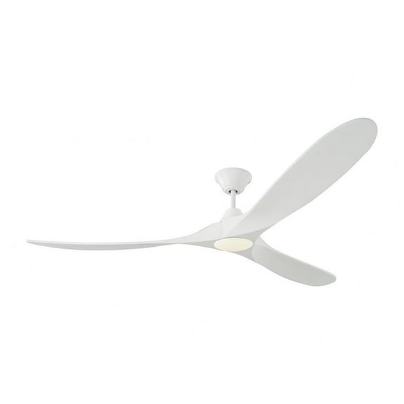 3 Blade 70 inch Ceiling Fan with Light Kit-Matte White Finish-Matte White Blade Color Bailey Street Home 96-Bel-3087757