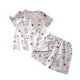 thumbnail image 2 of Penkiiy Kids Summer Animal Print Outfit 2-Piece Set - Ultra-Soft & Breathable Cotton T-Shirt + Shorts for Boys & Girls, 2 of 3