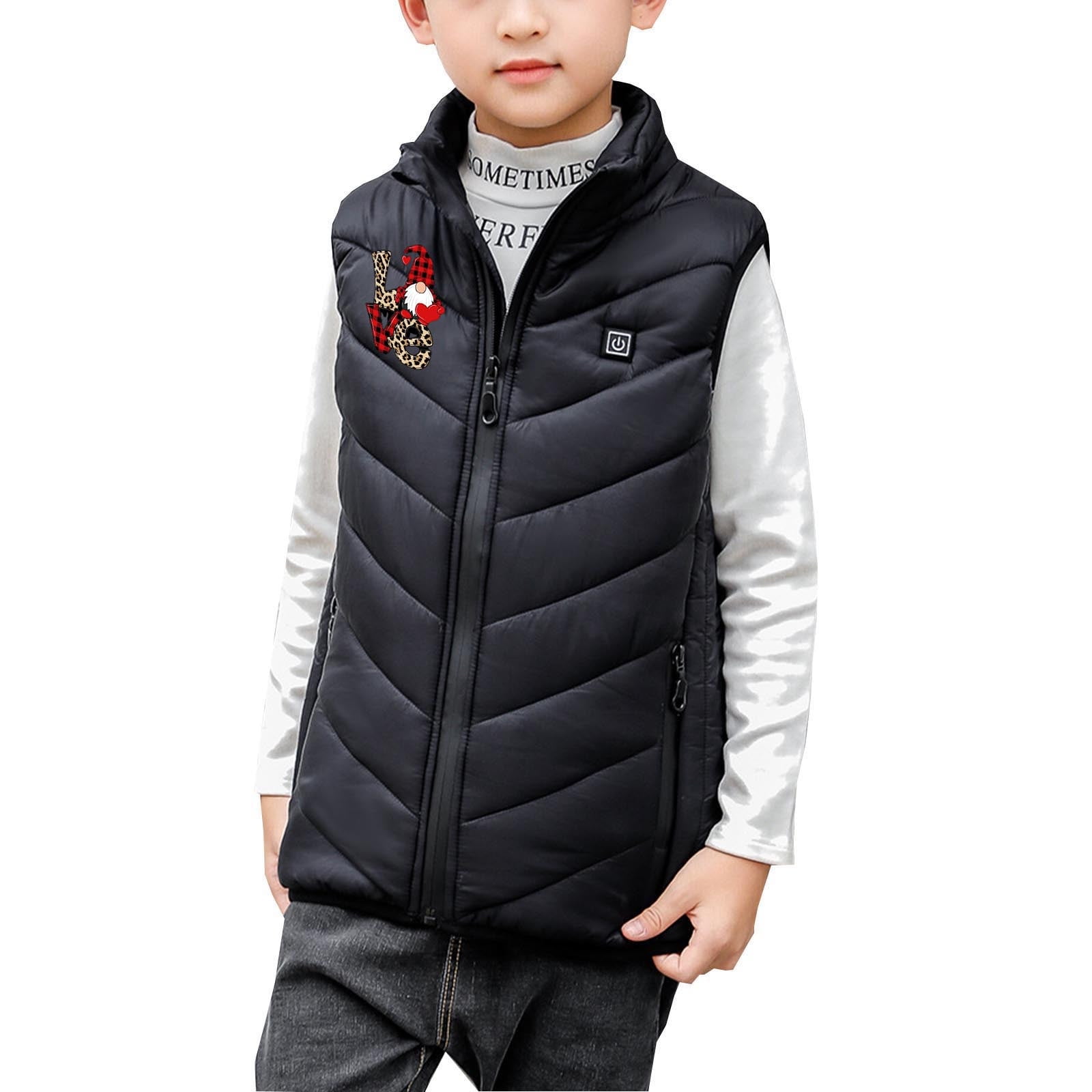 QIPOPIQ Kids Heated Vest, USB Charging Lightweight Cotton