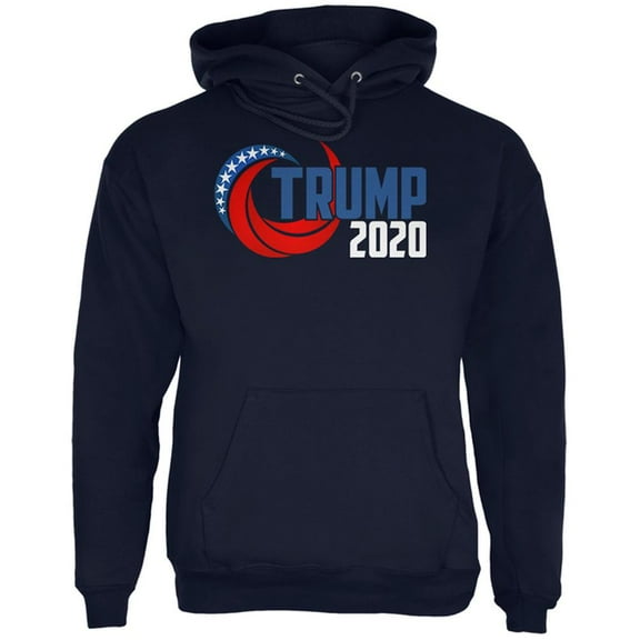 Election Re-Elect Donald Trump 2020 Swoosh Mens Hoodie Navy X-LG