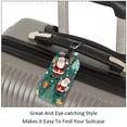 thumbnail image 3 of Square 2Pack PU Leather Merry Chrismas Cruise Luggage Tag with Privacy Cover and Name ID Tag for Travel Handbags Backpacks Luggage Tags, 3 of 6
