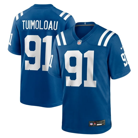 Men's Nike JT Tuimoloau Royal Indianapolis Colts Team Game Jersey