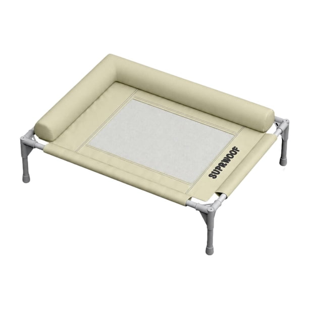 Cama elevada para perros, cama elevada para perros, transpirable, fácil limpiar, accesorios prácticos para exteriores con almohada, para gatos para M