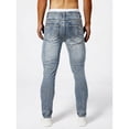 thumbnail image 7 of Stamzod Mens Ripped Jeans Casual Straight Fit Denim Pants with Pocket Fashion Streetwear Stretch Skinny Jeans Light Blue-5 M, 7 of 7