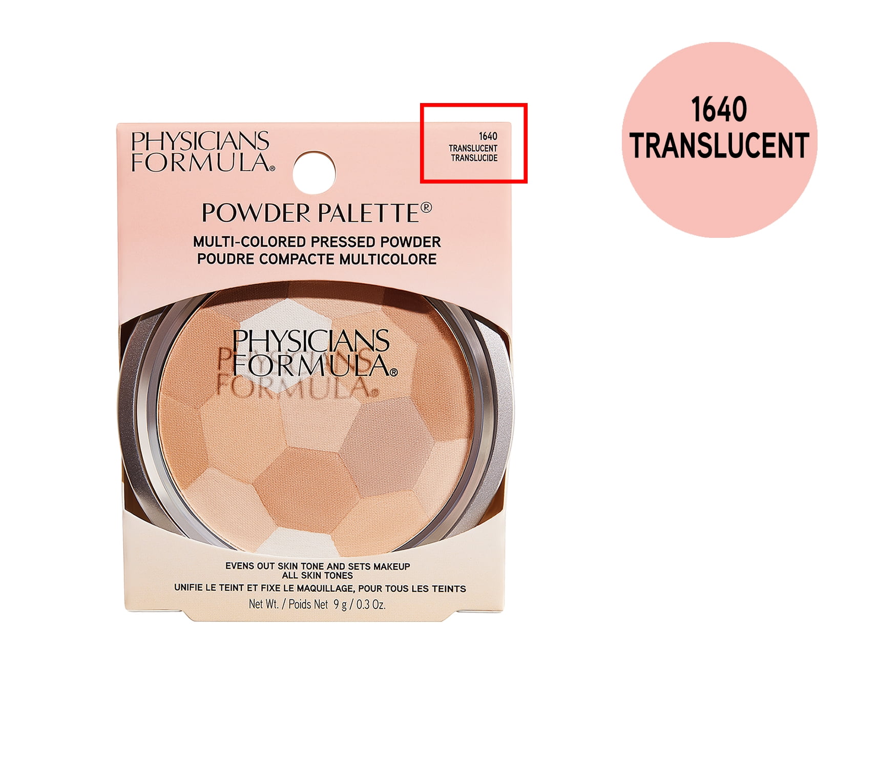 Physicians Formula Powder Palette Multi-Colored Pressed Powder Makeup Palette, Translucent, 0.3 oz