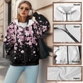 thumbnail image 3 of Yuyamidu Womens Oversized Sweatshirt Zip Up Hoodie Women Hoodies Cherry Blossom Hoodie Womens Zip Up Jacket Oversized Sweatshirts Long Sleeve Jackets Trendy Clothes for Women 2025 3XL, 3 of 8