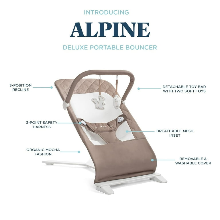 Baby Delight Alpine Deluxe Organic Portable Baby Bouncer, for