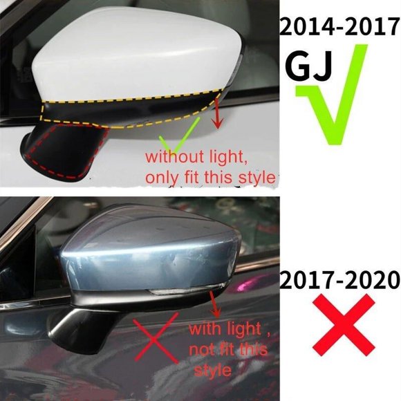 Boîtier de Rétroviseur de Voiture Couverture Inférieure Adapté pour Mazda 6 Attenza GJ 2014-17-