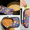 thumbnail image 5 of Yayeee Oven Mitts and Pot Holder Set of 4 Heat Resistant Kitchen Gloves Baking Hot Pad, Yellow Wavy Plaid, 5 of 5