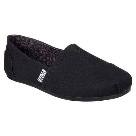 Skechers Cali Womens Flat - BOBS from Skechers Women's Plush - Peace and Love Flat, Black