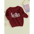 thumbnail image 3 of Wassery Baby Girls Boys Sweater Long Sleeve Crew Neck Letters Print Knitted Sweater 3M 6M 9M 12M 18M 24M Newborn Warm Knit Pullover Sweater Fall Winter Clothes for Infant Girls Boys, 3 of 9