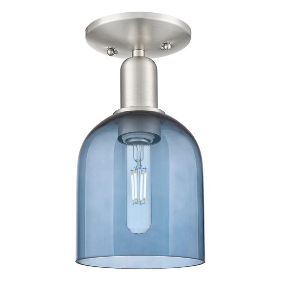 Innovations Lighting 716-1C-SN-G558-6BL Bella 6" Wide Semi-Flush Ceiling Fixture - Brushed