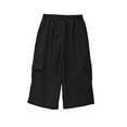 thumbnail image 3 of GXWEA Girls Shorts Size 12 3T Boys Shorts Boy'S Casual Shorts Summer Classic Fit Elastic Waist Shorts With Pockets Black 13-14 Years, 3 of 6