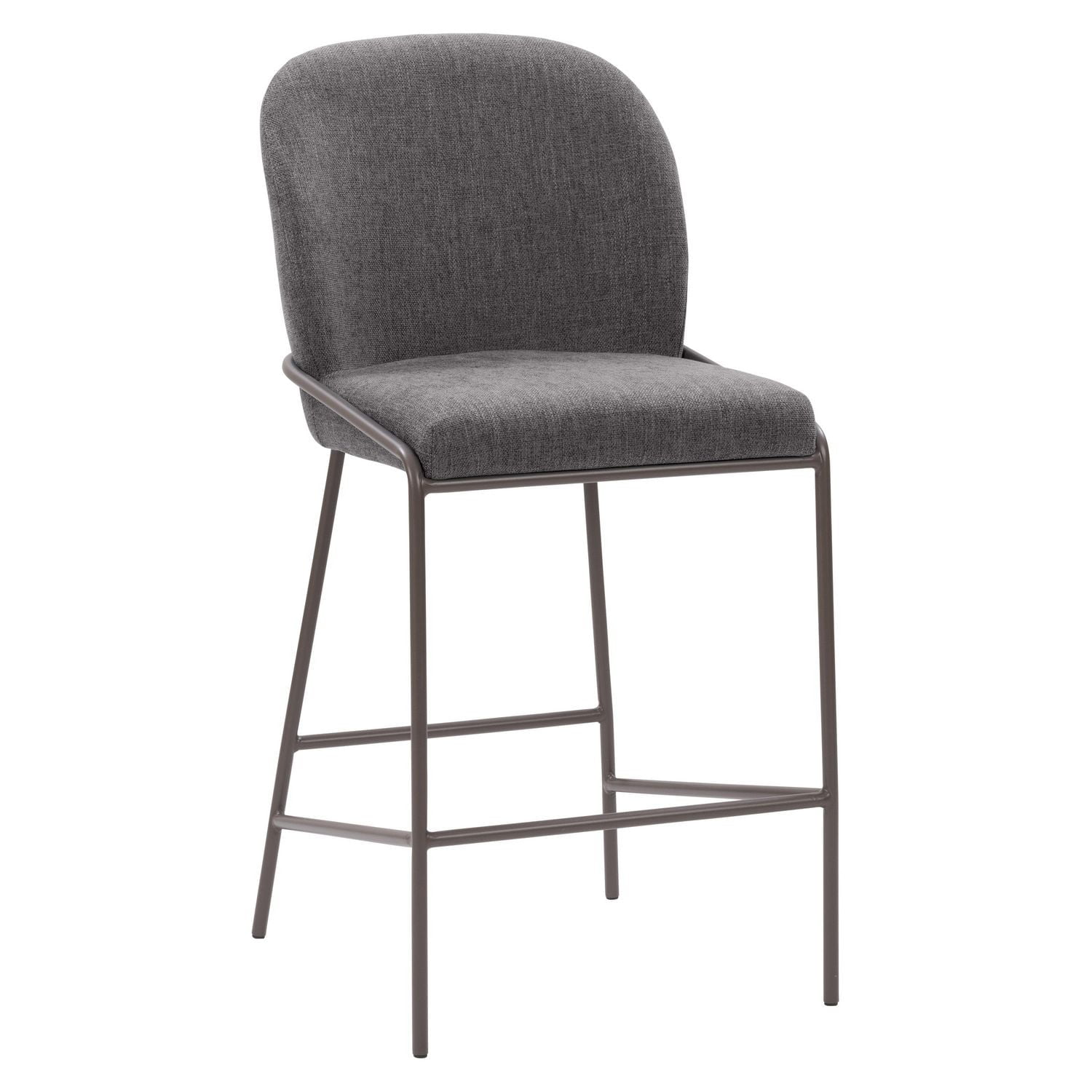 CorLiving Blakeley Modern Upholstered Indoor Counter Height Bar Stool with Metal Legs – Sold Individually