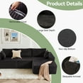 thumbnail image 5 of Gelloan 113" Modular Sectional Sofa, Cloud Sectional Couch with Deep Seat, Modern Modular L-Shape Sofa Couch with Chaise,Upholstered Couches for Living Room Bedroom,Black,Left Facing Chaise, 5 of 8