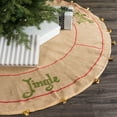 thumbnail image 6 of Vickerman Decorative 60" Burlap Jingle Collection Christmas Tree Skirt, 6 of 6