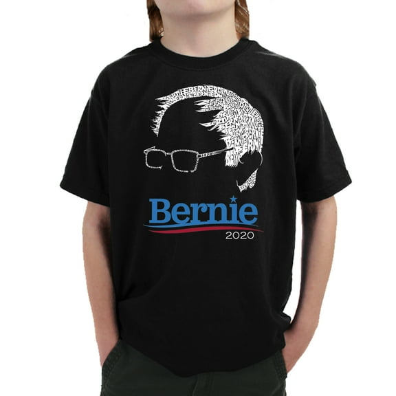 LA Pop Art Boy's Word Art T-shirt - Bernie Sanders 2020