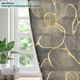 thumbnail image 4 of Yayeee Window Curtains Light Filtering 63"x42" Grommet Panel Pair Home Living Room Decor, Black Flower Pattern, 4 of 7