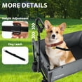 thumbnail image 2 of All-in-One Convertible Folding 4-Wheel Trolley with Bench Seat & Dog Leash, Heavy Duty Utility Cart for Camping, Beach, Shopping, Versatile Seating & Storage, Gray, 2 of 9
