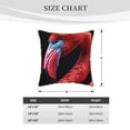 thumbnail image 4 of Haiem Closeup Red Flamingo Portrait Print Velvet Soft Solid Decorative Square Throw Pillow Covers Set with Elegant Piping Christmas Cushion Case for Sofa Bedroom Car-18"x18", 4 of 8