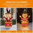 thumbnail image 3 of Sunjoy 57 inch Christmas Lighted Drumming Bear, 3D Tinsel Santa Drumming Bear Outdoor Garden Yard Lawn Festive Holiday Decoration with Lights for Indoor & Outdoor, 3 of 10