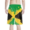 thumbnail image 2 of Binienty Men's Board Shorts Swim Trunks With Jamaica Paint Splatter - Quick Dry for Summer Beach and Water Activities, 2 of 10