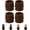 Retro Brown, variant on Large Heavy Duty Bed Risers 3" Height with Non-Slip Pads, 2200 lbs Capacity, Anti-Fall Edge, 4 Pack Wooden Bed Lift for King Queen Twin Full Frames