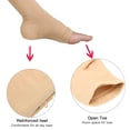 thumbnail image 3 of HUGFEGWE Compression Stockings Leg Support Hosiery Knee High Socks with Zipper for Blood Circulation, Open Toe Compression Stockings for Shape Beautiful Legs(L/XL-Skin Color) CJB91-44004, 3 of 8