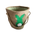 thumbnail image 1 of Billuyoard Bonita cesta de de huevos de Pascua con asa, bolso organizador de Chocolates, cubo, bolso de mano de yute, decoración de fiesta para niños Almacenamiento y organización del hogar Verde Billuyoard HA012606-02, 1 of 6