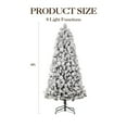 thumbnail image 2 of 6ft Pre-Lit Artificial Christmas Tree, Snow Flocked Full Prelighted Xmas Tree with 250 Dual Color Lights & Foldable Stand for Christmas Decoration, 2 of 10