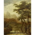 thumbnail image 3 of Ignacio de Iriarte 15x18 Black Modern Framed Museum Art Print Titled - Landscape with Hunters (1640 - 1685), 3 of 5