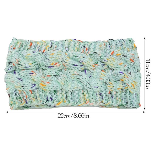 Bandeau Automne Coupe-Vent Tête Élastique Multicolore de polyester Réglable Large Dames Oreille Muffs Accessoires de Cheveux pour les Filles Bleu Vert