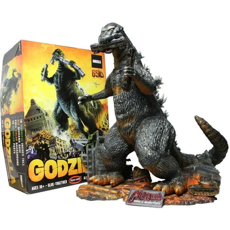 Skill 2 Model Kit Godzilla Figurine with Diorama Base "65th Anniversary Edition" (1954-2019) 1/144 Scale Model by Polar Lights