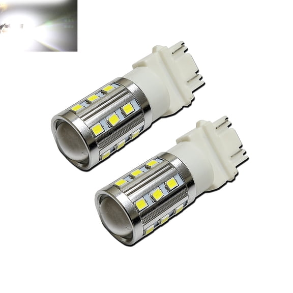 3157 White High Power 2835 Chip 22-LED Turn Signal/Brake/Tail/Reverse/Parking Light Bulbs (3157, White)